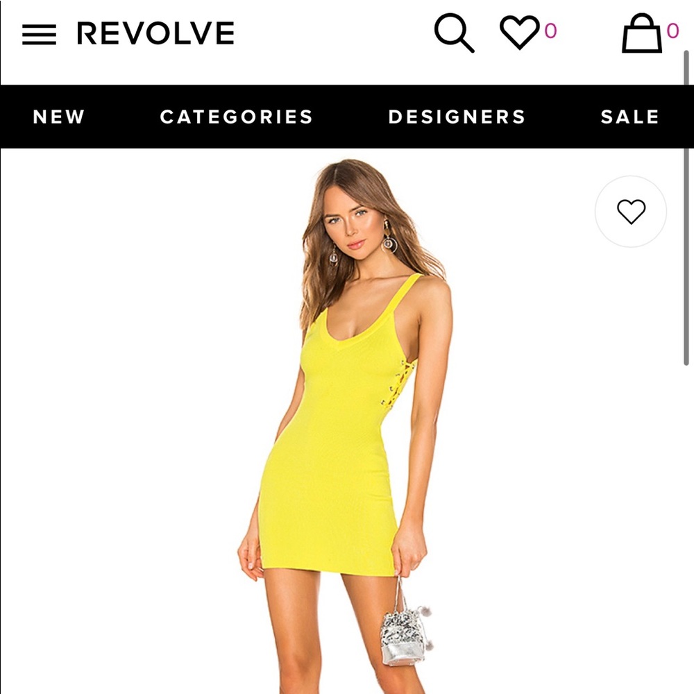 Adelyn Lace Up Dress in Yellow
